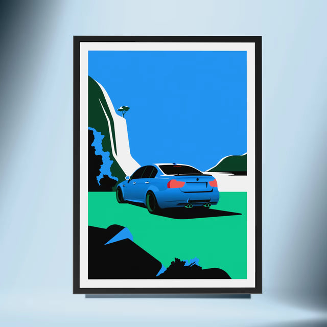 Alone with BMW M3 e90 Sedan - Car Print