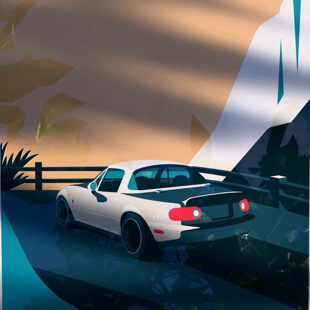 A view with Mx Miata - Car Print