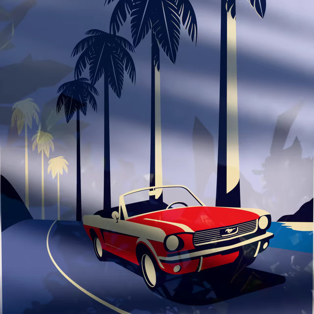 California dreaming Ford Mustang 65 - Car Print