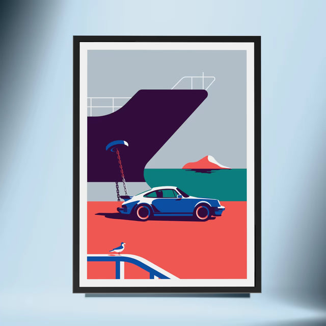 Classic Porsche turbo at the yard - Car Print
