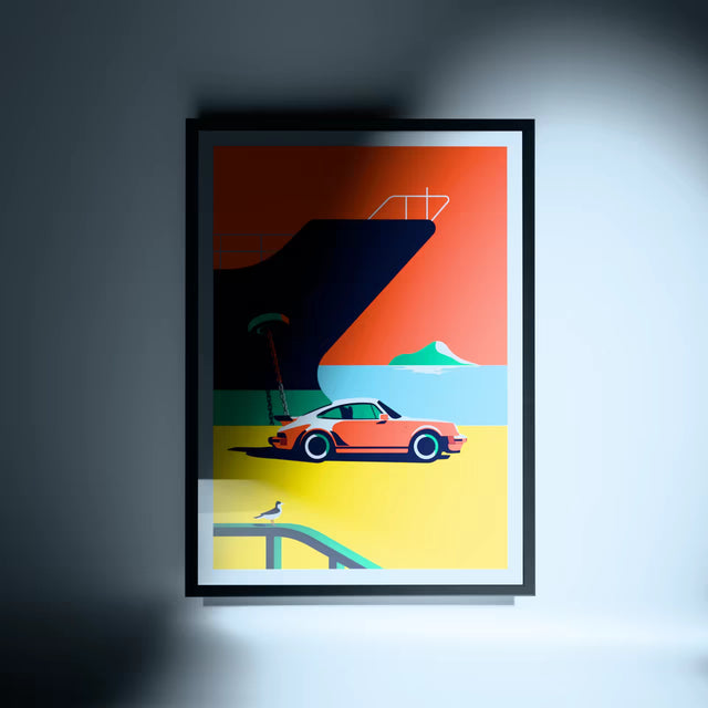 Classic Porsche turbo at the yard - Car Print