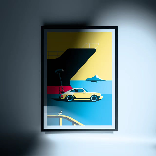 Classic Porsche turbo at the yard - Car Print