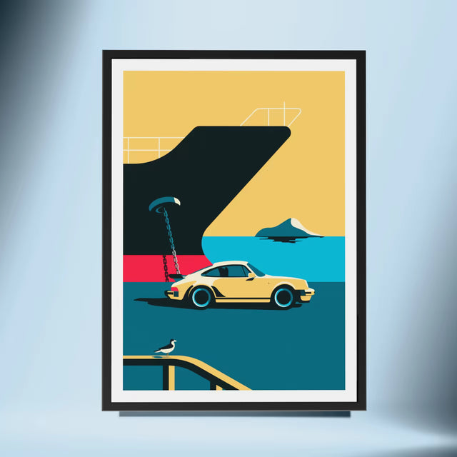 Classic Porsche turbo at the yard - Car Print
