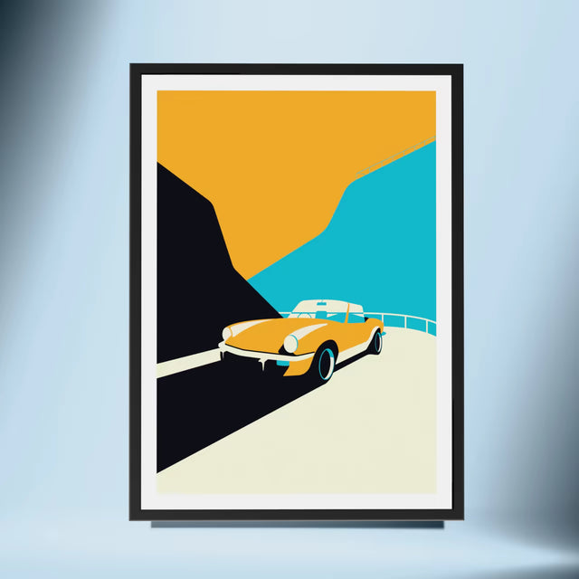 Cliff in my Triumph Spitfire - Car print