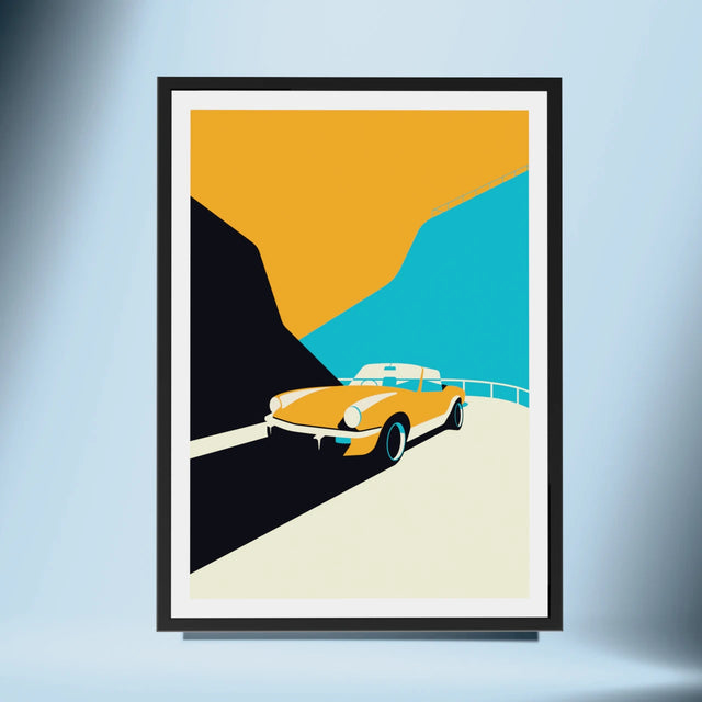 Cliff in my Triumph Spitfire - Car print