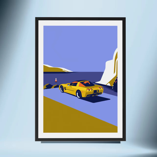 Cliffhanger Corvette C5 - Car Print