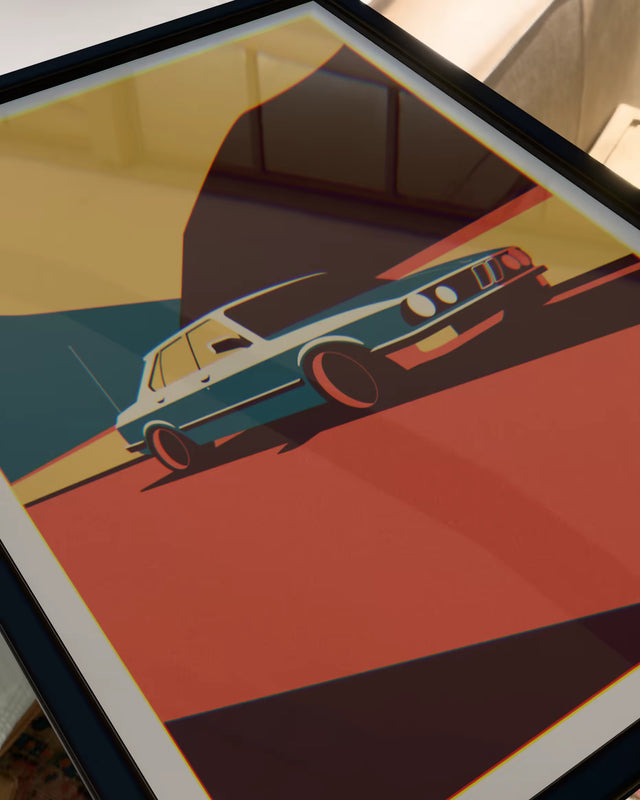 Crusing in My BMW e28 - Car Print
