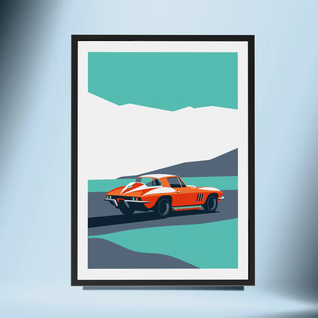 Desert Velocity Stingray C2 - Car Print