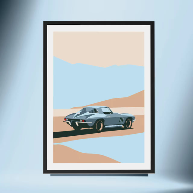 Desert Velocity Stingray C2 - Car Print