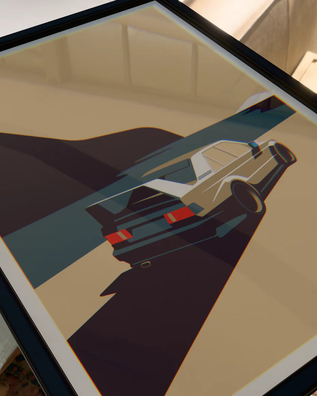 Golden Era of Mercedes Benz 190 - Car Print