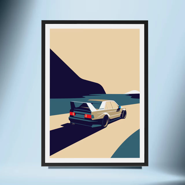 Golden Era of Mercedes Benz 190 - Car Print