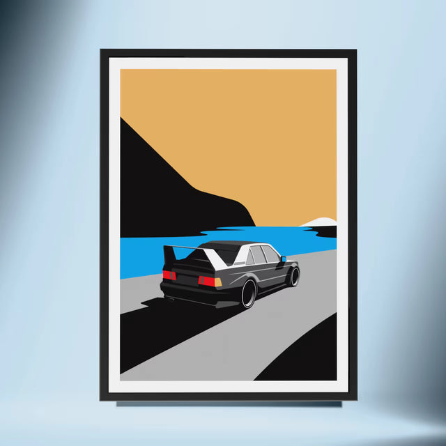 Golden Era of Mercedes Benz 190 - Car Print