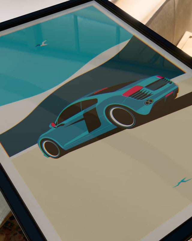 Gull Spots Audi R8 - Car Print