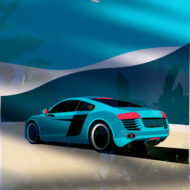 Gull Spots Audi R8 - Car Print