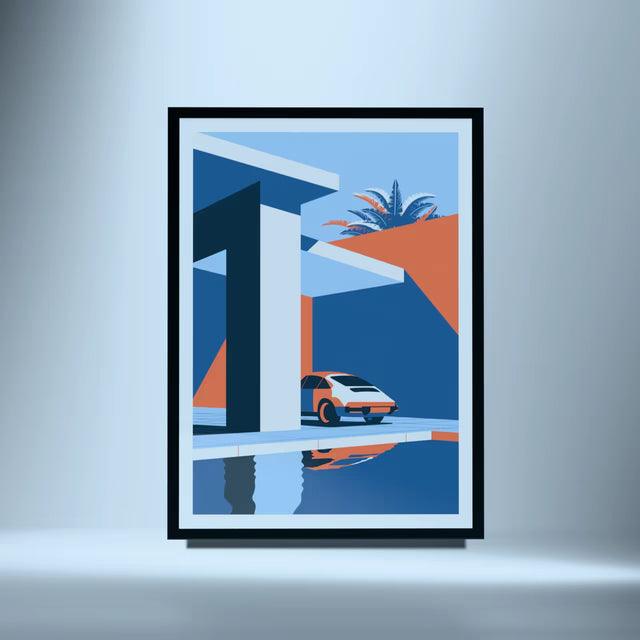Hiding from Porsche Classic 911 - Car Print