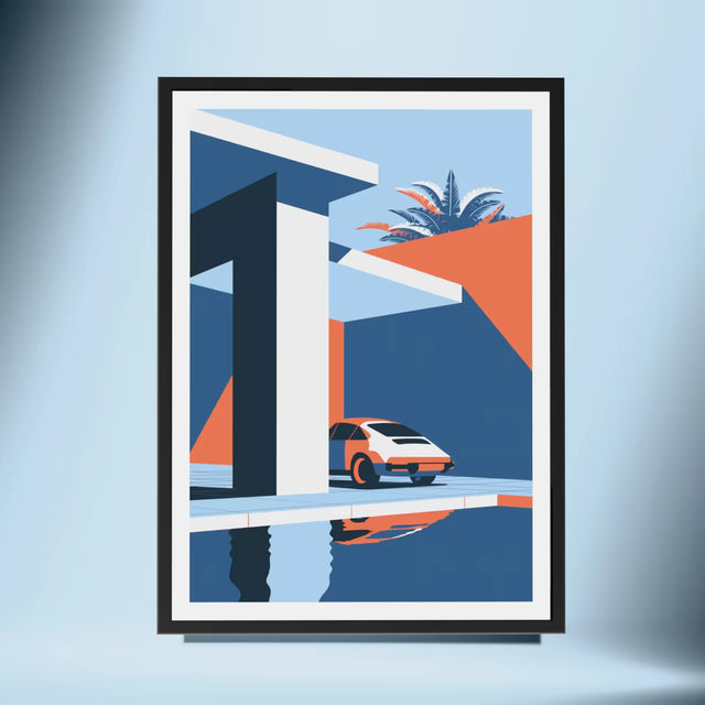 Hiding from Porsche Classic 911 - Car Print
