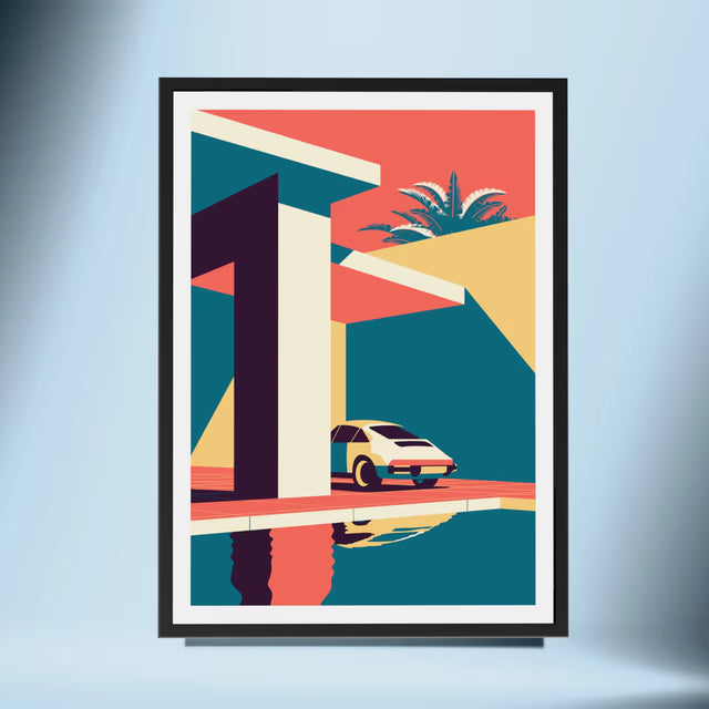 Hiding from Porsche Classic 911 - Car Print