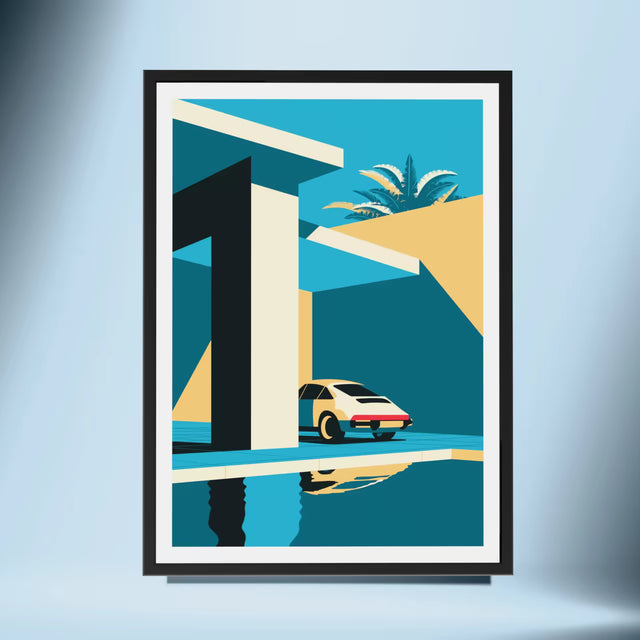 Hiding from Porsche Classic 911 - Car Print