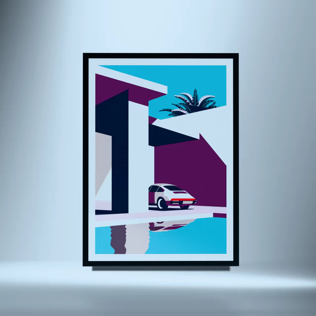 Hiding from Porsche Classic 911 - Car Print