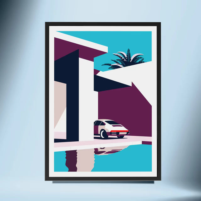 Hiding from Porsche Classic 911 - Car Print