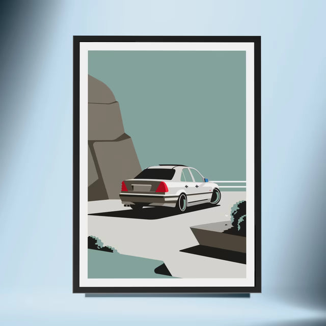 Masterpiece in Motion W202 Mercedes Benz - Car Print