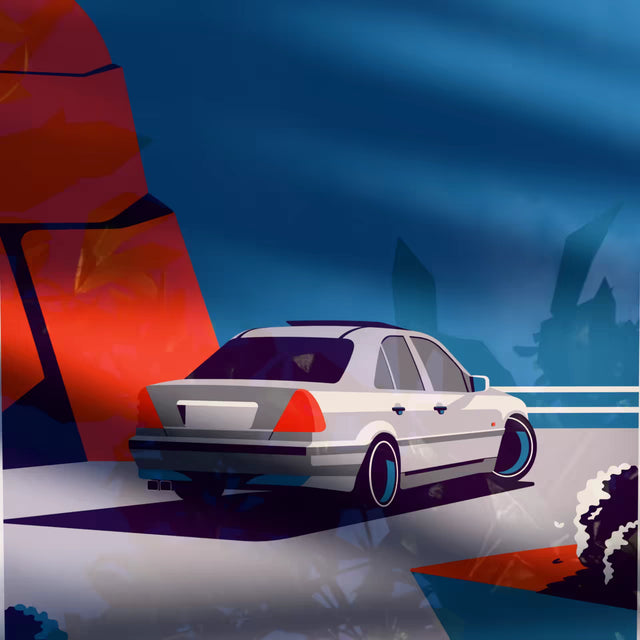 Masterpiece in Motion W202 Mercedes Benz - Car Print