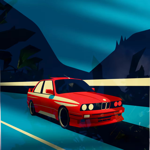Midnight run with BMW e30 - Car Print