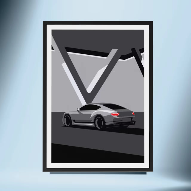 Mighty V8 Bentley GT Getting Ready - Car Print