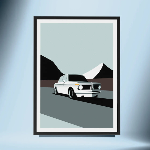 On my way with BMW 2002 - Car Print