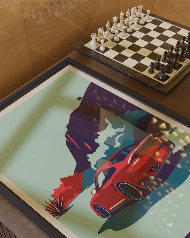 Porsche 997 Turbo Resting My Mountains - Car Print