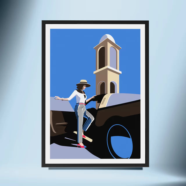 Porsche 911 Targa Lady - Car Print