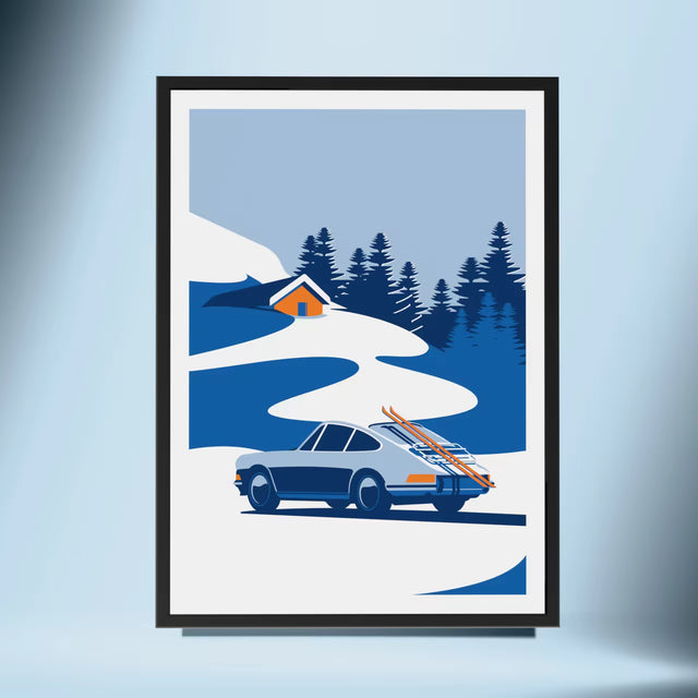 Porsche 911 ski trip - Car Print