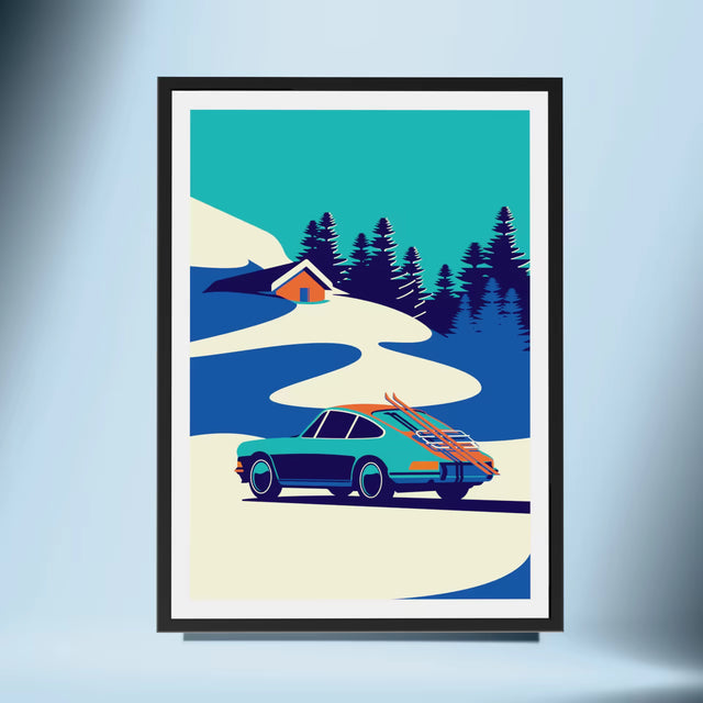 Porsche 911 ski trip - Car Print