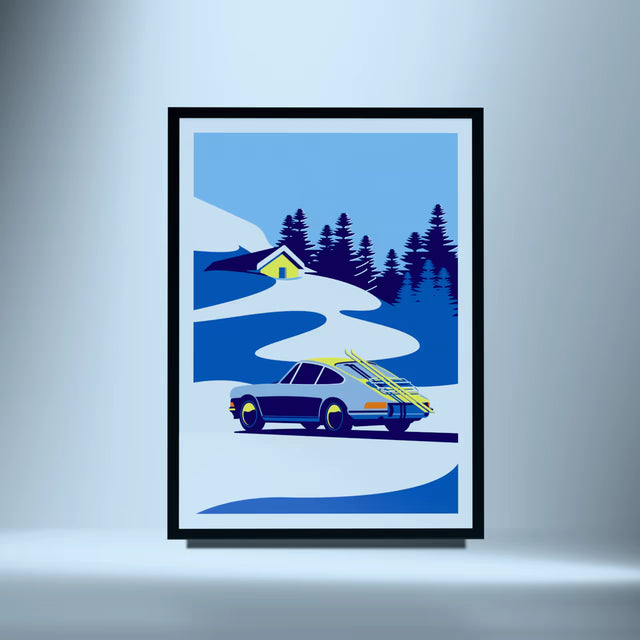 Porsche 911 ski trip - Car Print