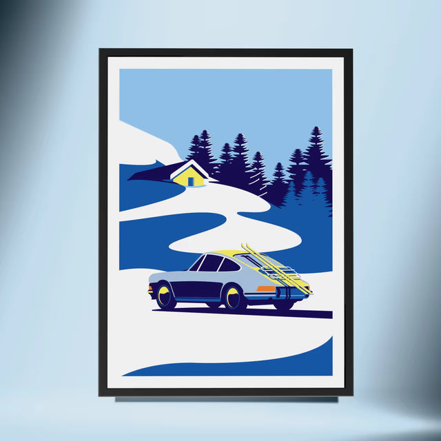 Porsche 911 ski trip - Car Print