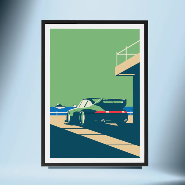 Porsche 911 turbo by seafront - Car Print