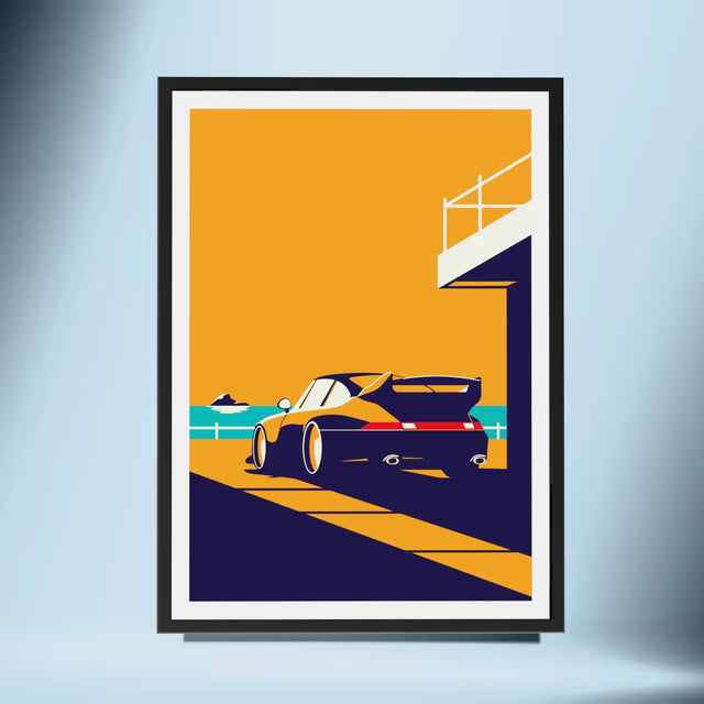Porsche 911 turbo by seafront - Car Print