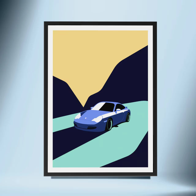 Porsche 996 on a midnight run - Car Print