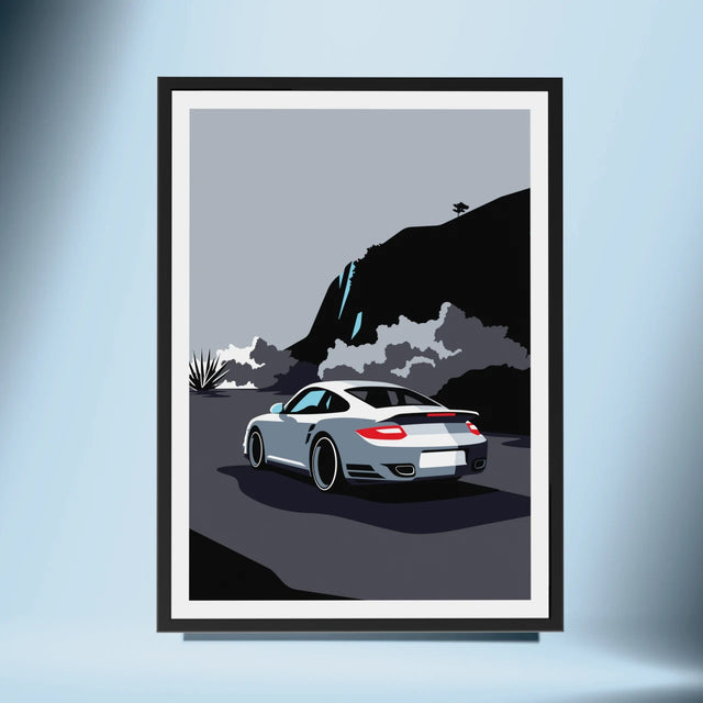 Porsche 997 Turbo Resting My Mountains - Car Print