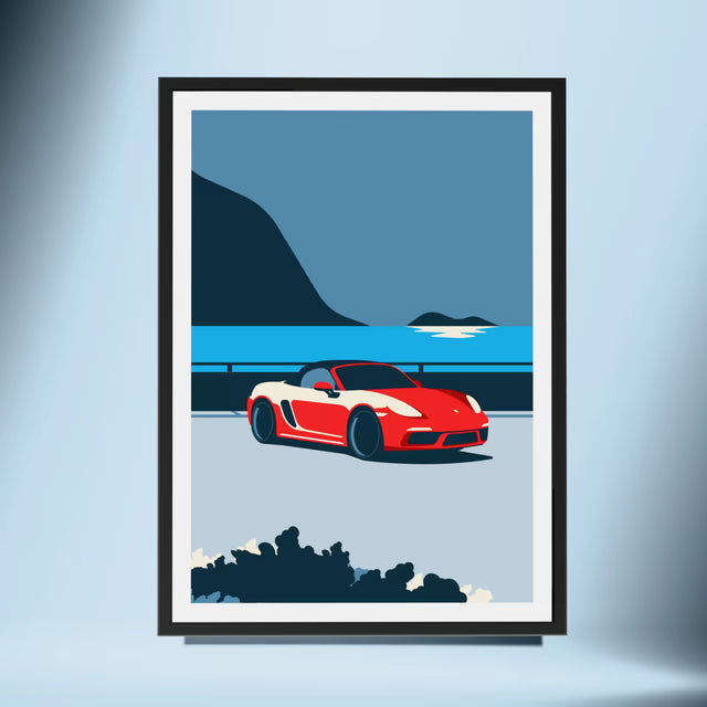 Porsche Boxster Resting by the Water - Car Print
