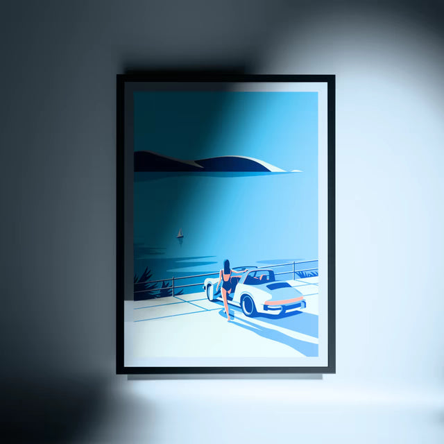 Porsche Targa With A View - Car Print