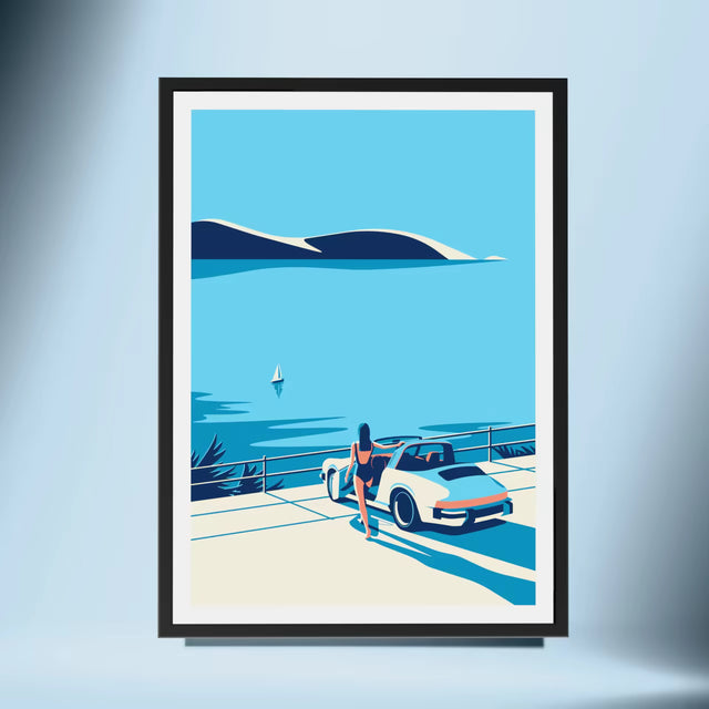 Porsche Targa With A View - Car Print