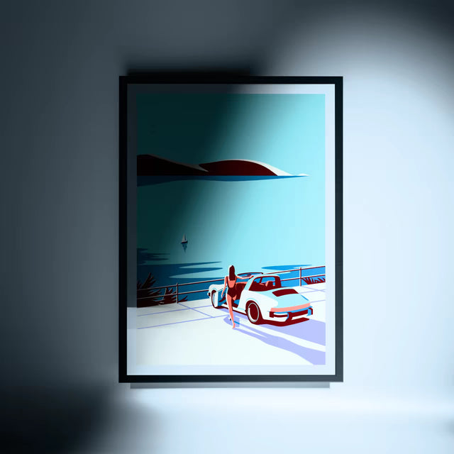 Porsche Targa With A View - Car Print
