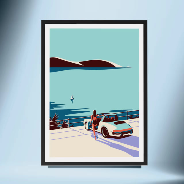 Porsche Targa With A View - Car Print