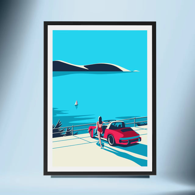 Porsche Targa With A View - Car Print