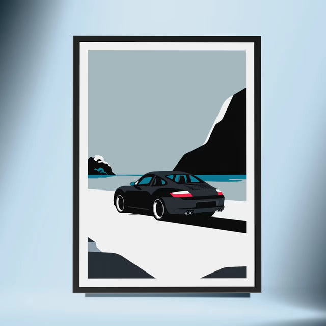 Road Ahead With Porsche 997 - Car Print