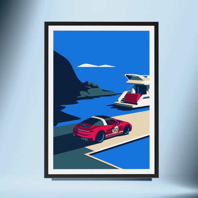 Targa On Private Island - Car Print