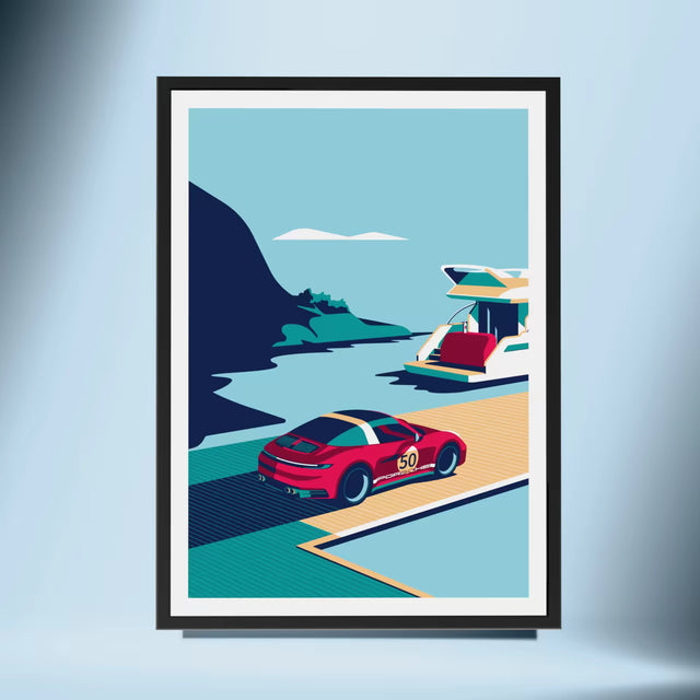 Targa On Private Island - Car Print