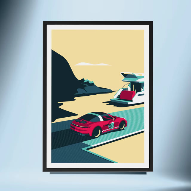 Targa On Private Island - Car Print