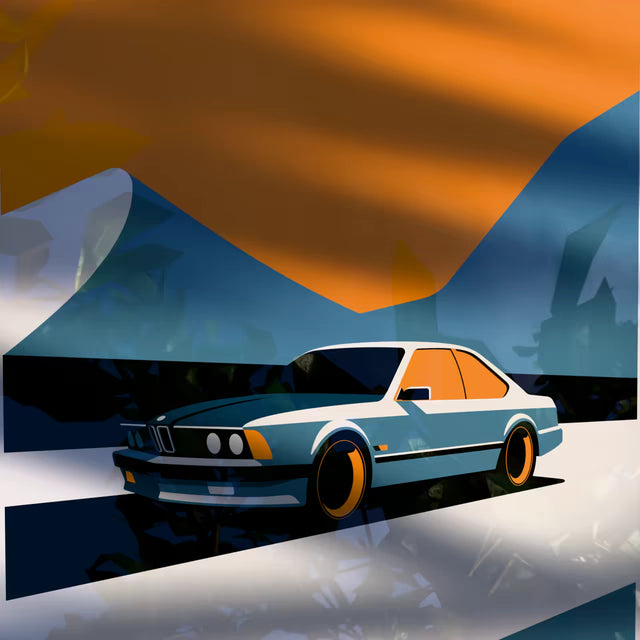 Tempted with Sharknose BMW e24 - Car Print
